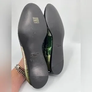 PRADA Camouflage Sequin Paillettes Loafers Size 9.5 EU/10.5 USA PRADA Camouflage Sequin Paillettes Loafers Slippers Slip-on  main image 4